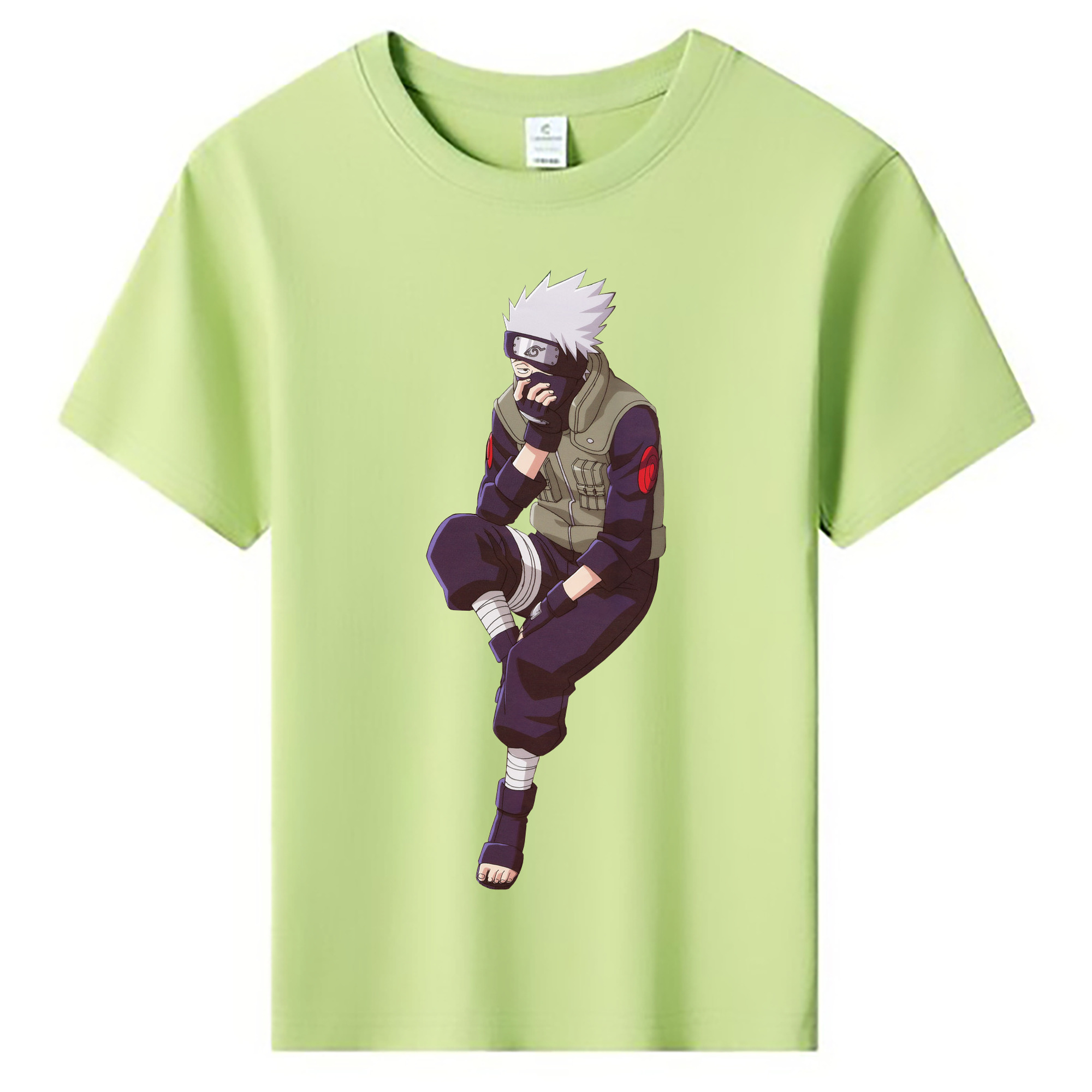 （画像用） NARUTO -ナルト- はたけ カカシ Hatake Kakashi 綿100％キッズTシャツ（フロントプリント）